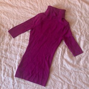 Guess Pink Short Sleeve Turtleneck Sweater